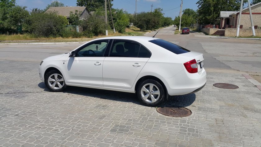 Белый шкода рапид