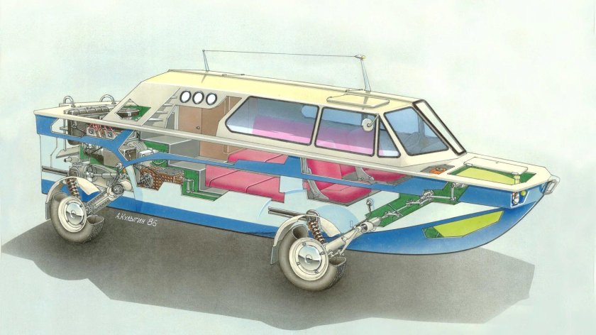 Катер амфибия Тритон-2