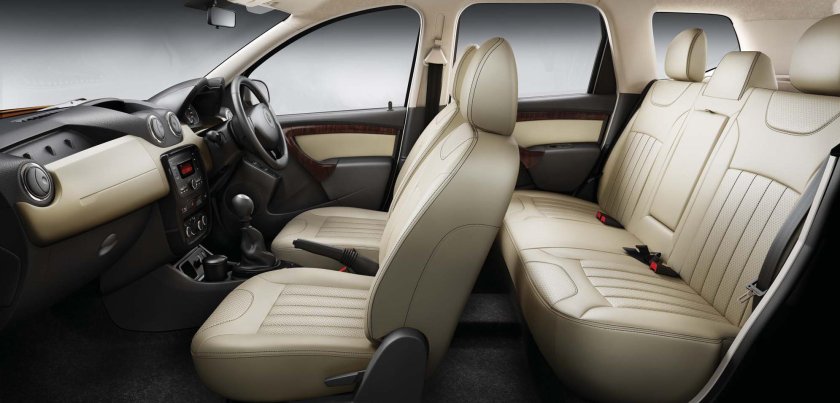 Бежевый салон Рено Логан 2