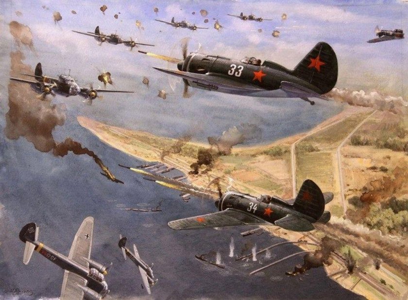 Воздушный бой советские самолеты ВОВ 1941-1945