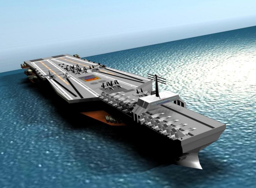 Авианосец тримаран будущего