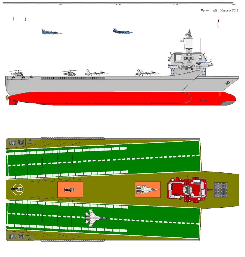 Авианосец тримаран проект Северного ПКБ