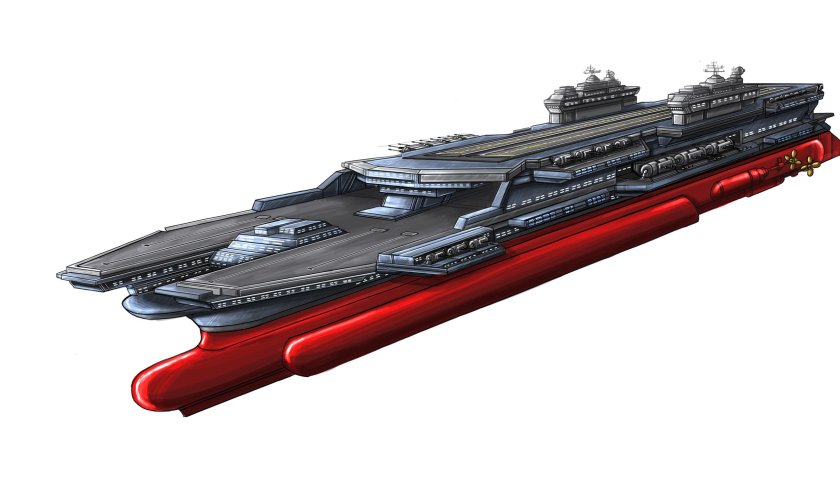 Авианосец тримаран будущего