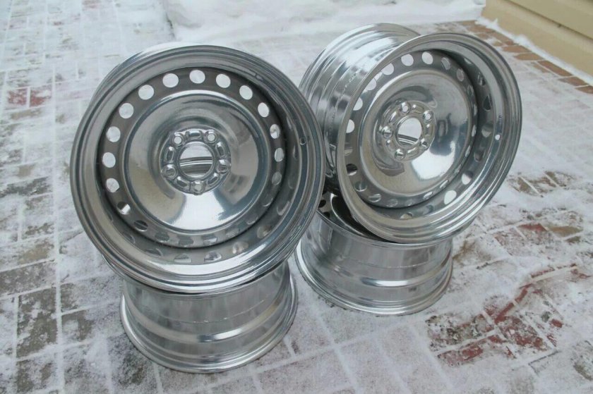 Хромированные штампованные разварки r14