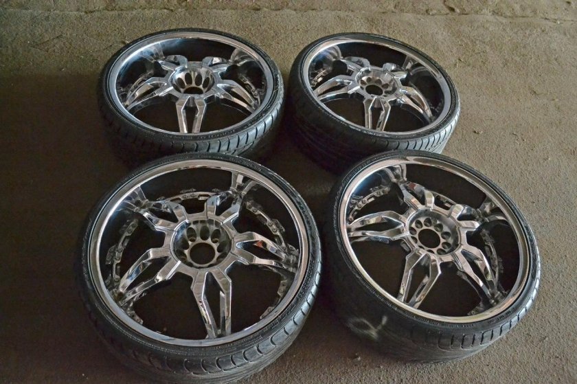 Хромированные диски с полкой