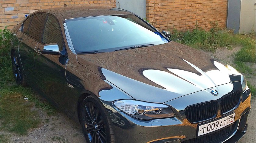 BMW f10 черный хром