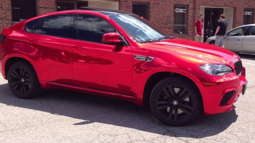 BMW x6 Red Chrome