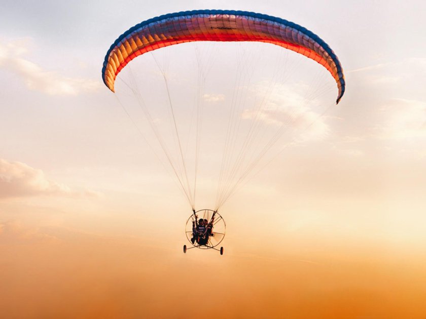 Мотопараплан полет