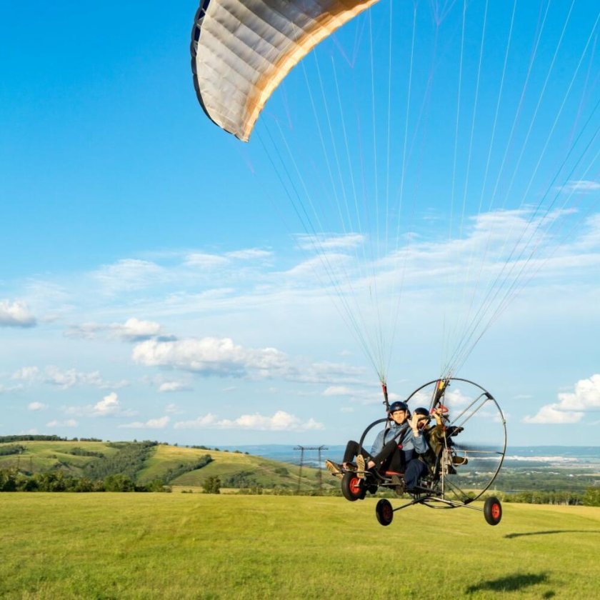 Мотопараплан полет