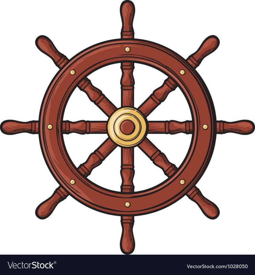 Штурвал деревянный