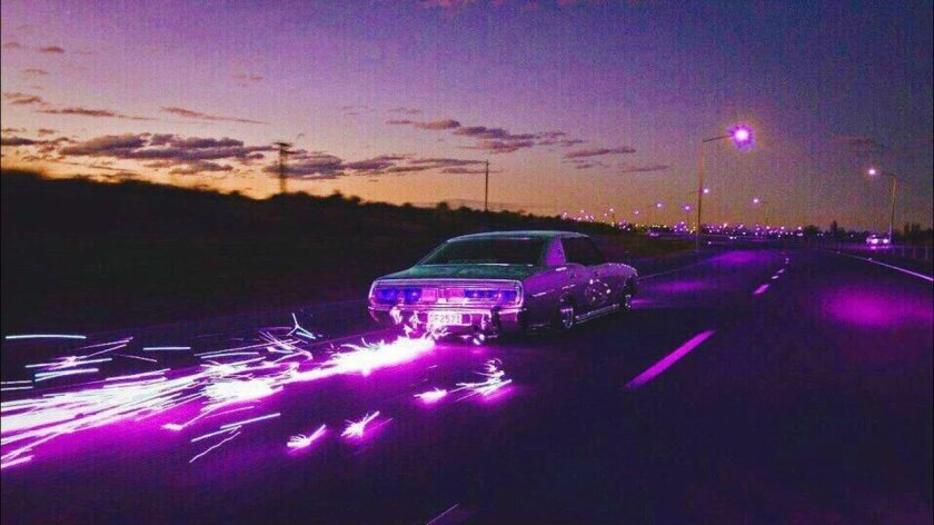 Фиолетовая машина Эстетика