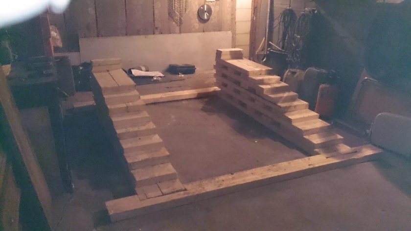 Эстакада из бруса 150х150