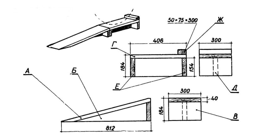 Эстакада мини автомобильная чертеж