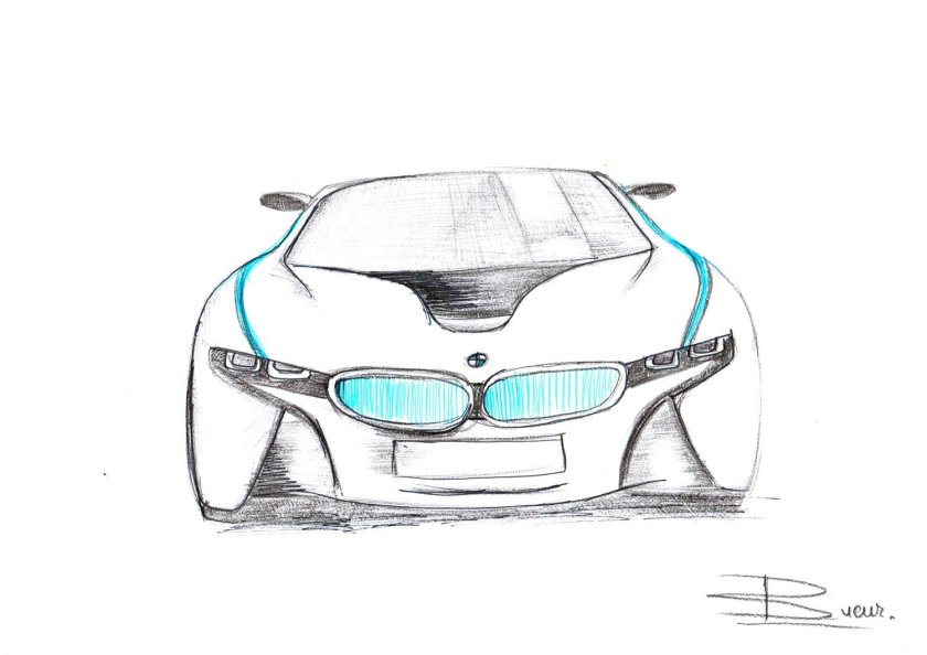 BMW спорткар i8 карандаш