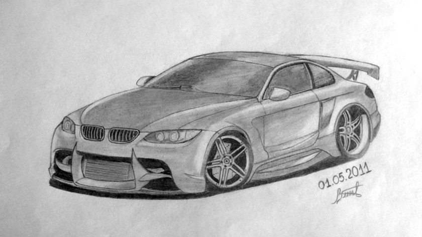 Машина карандашом легко