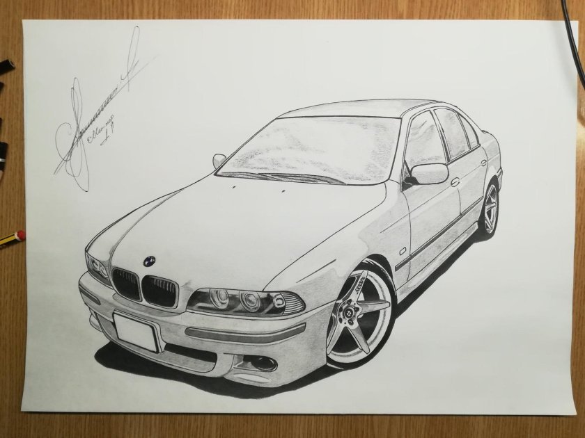 BMW e39 рисунок