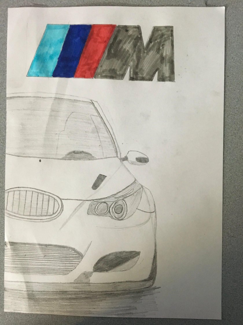 BMW m5 рисоваться
