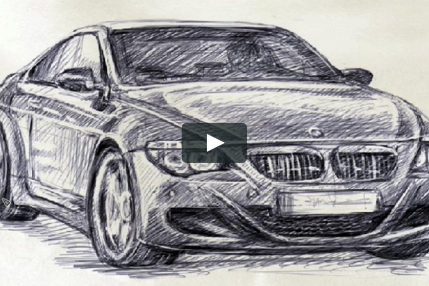 Нарисовать БМВ м5 е60