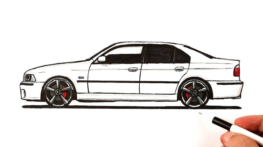Нарисовать БМВ е39