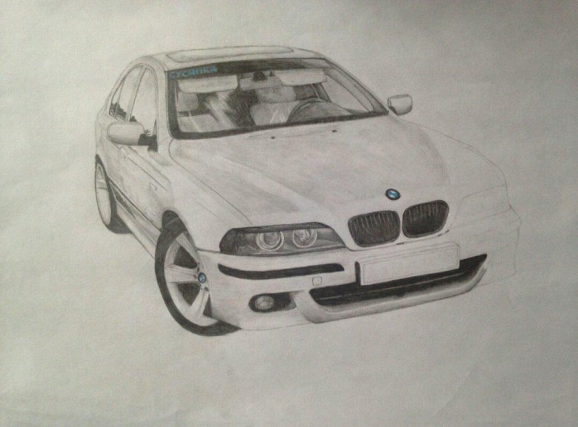 BMW e39 рисунок