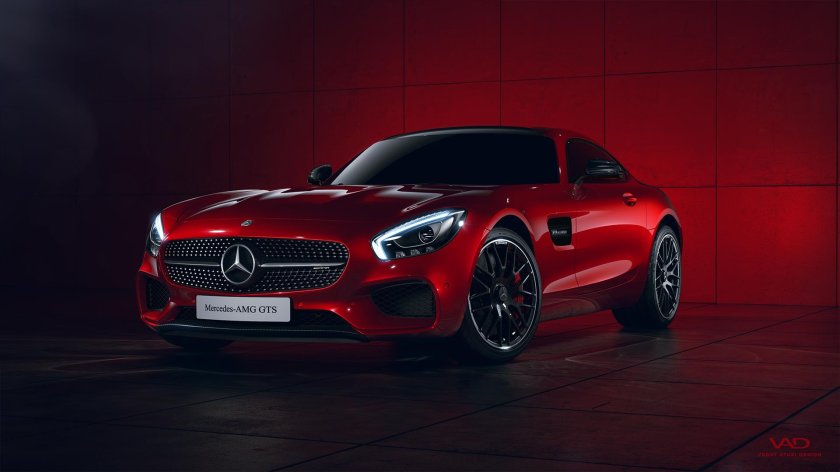 Mercedes AMG gt красный