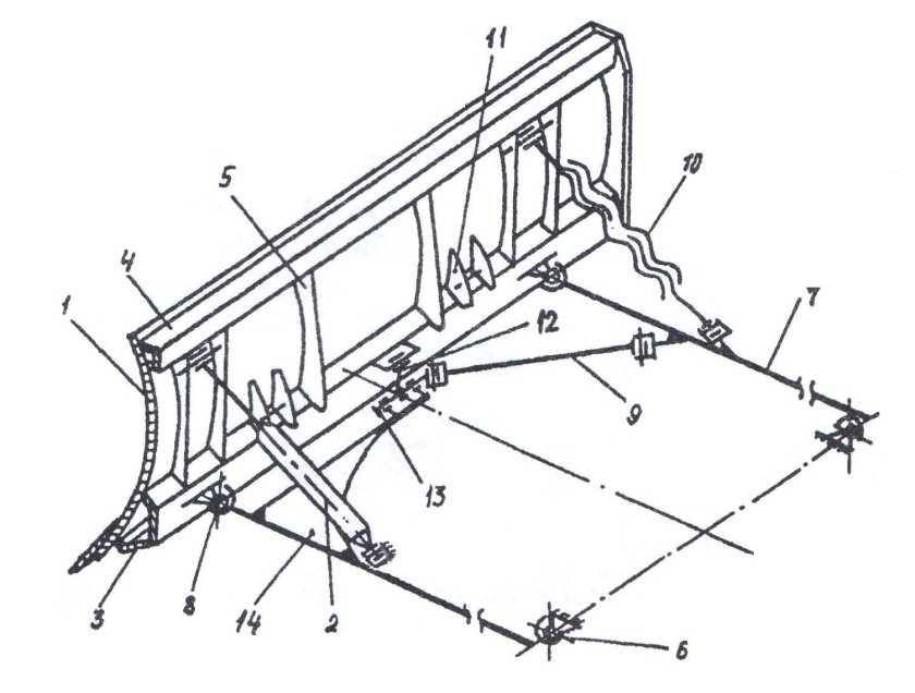 Отвал бульдозера б10м схема