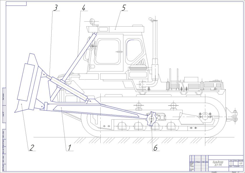 Бульдозер т-330 чертеж