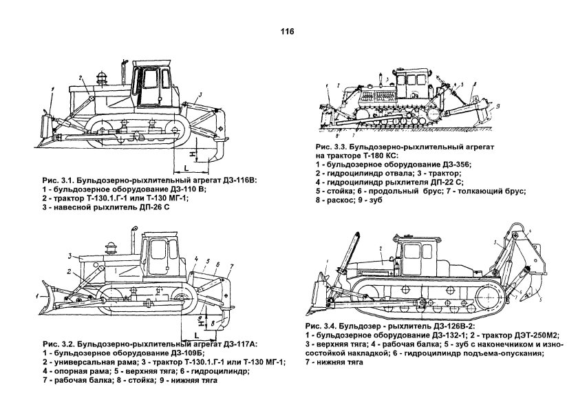 Бульдозерно рыхлительный агрегат схема