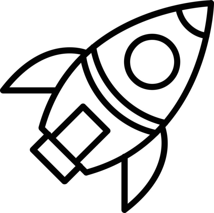 Ракета рисунок карандашом