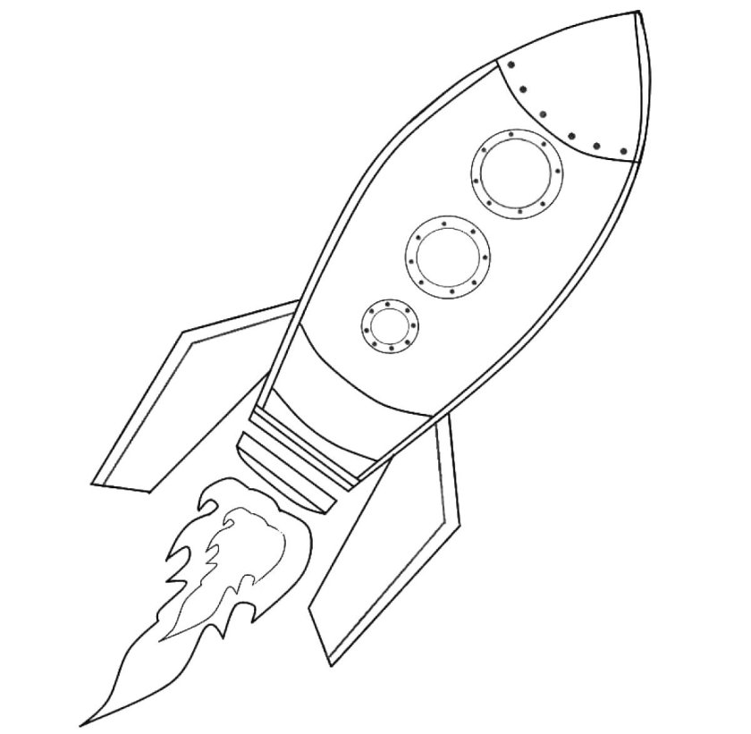 Ракета раскраска