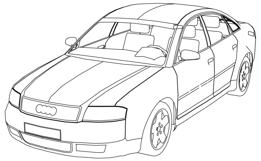 Раскраска машина Ауди а6 с5