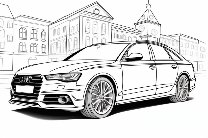 Раскраска Ауди РС 6