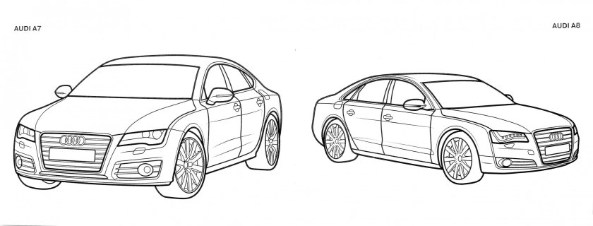 Ауди а4 универсал раскраска
