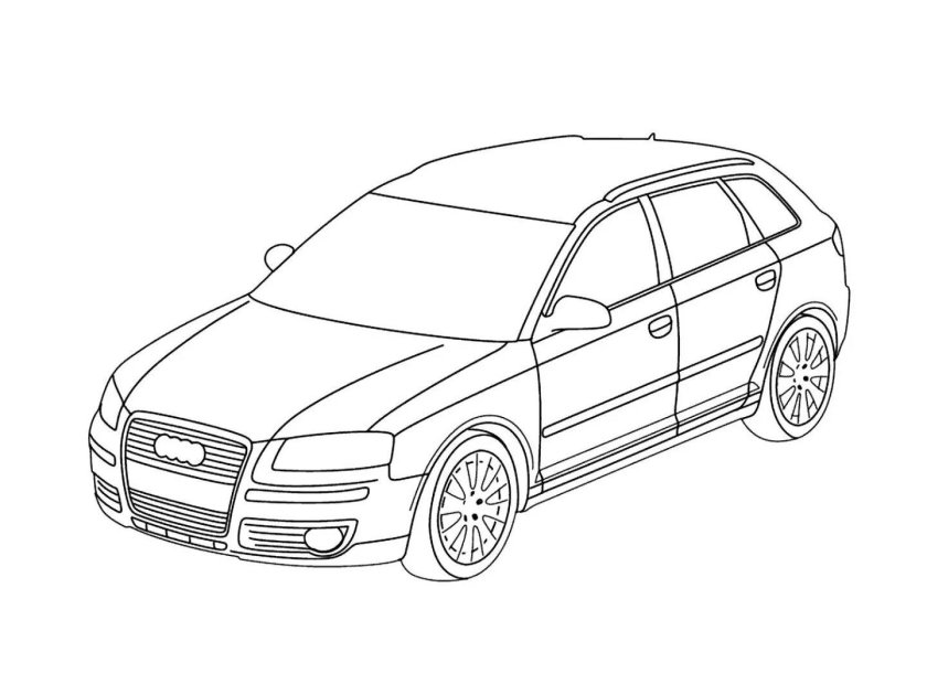 Раскраска Фольксваген Пассат б5