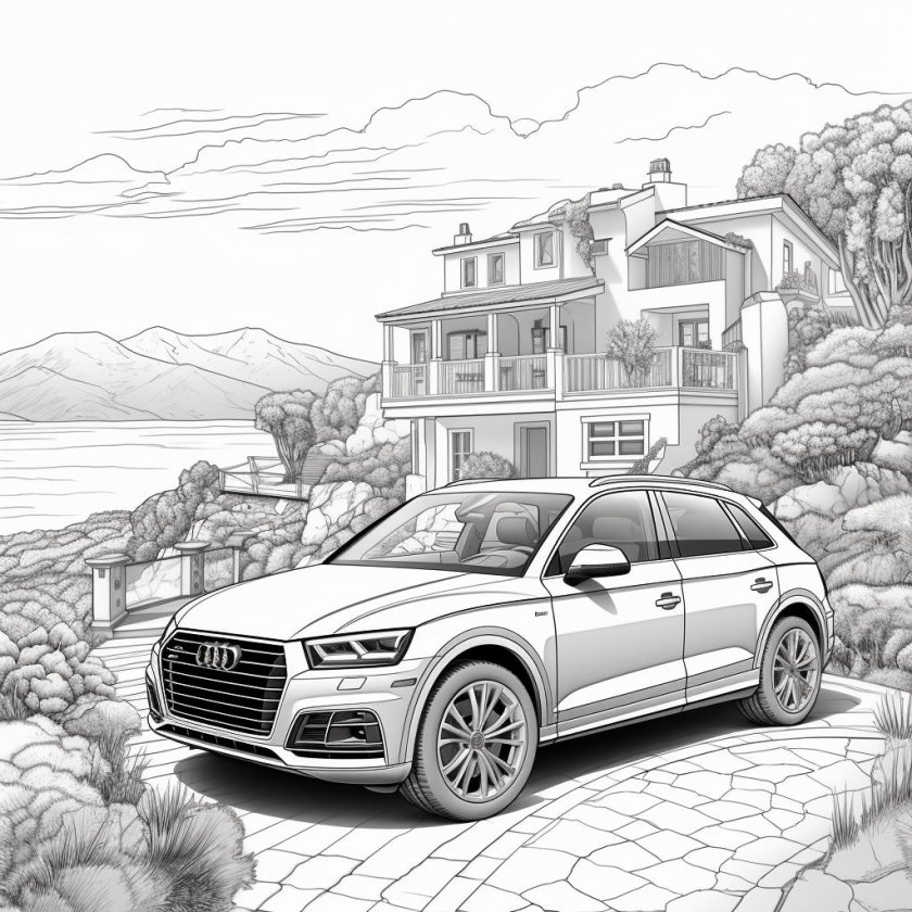 Ауди. Раскраска
