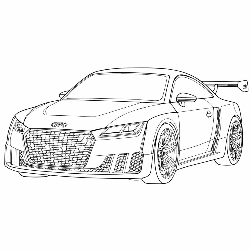 Ауди. Раскраска