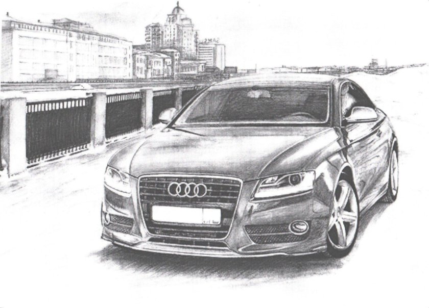 Рисунок машины Ауди а8