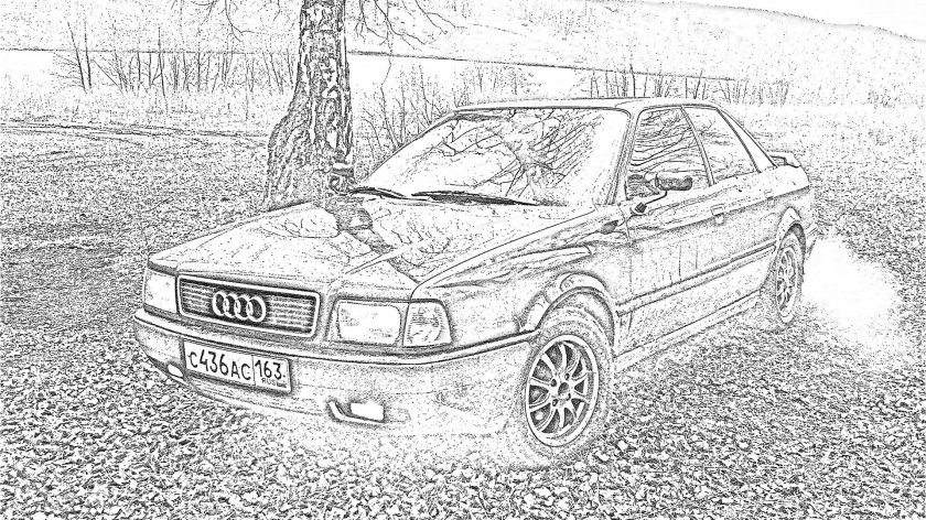 Ауди 80 б4 рисунок