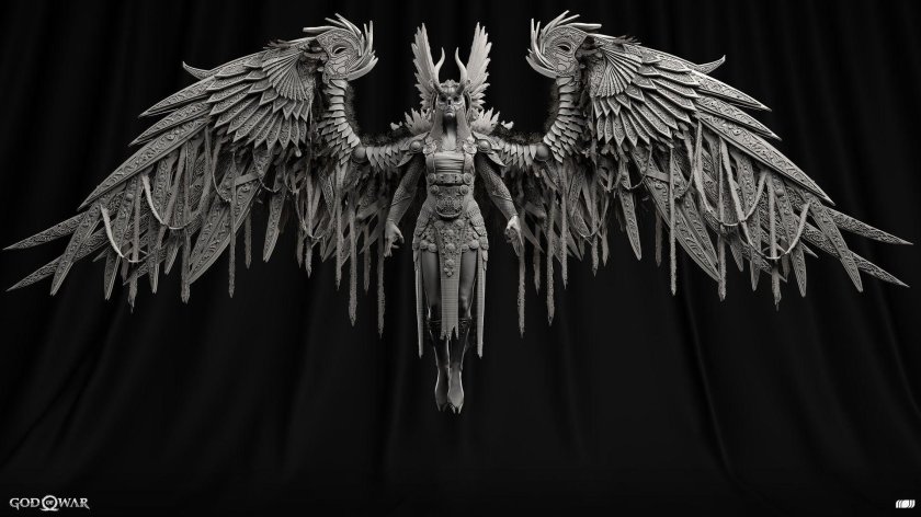 God of War Valkyrie Art
