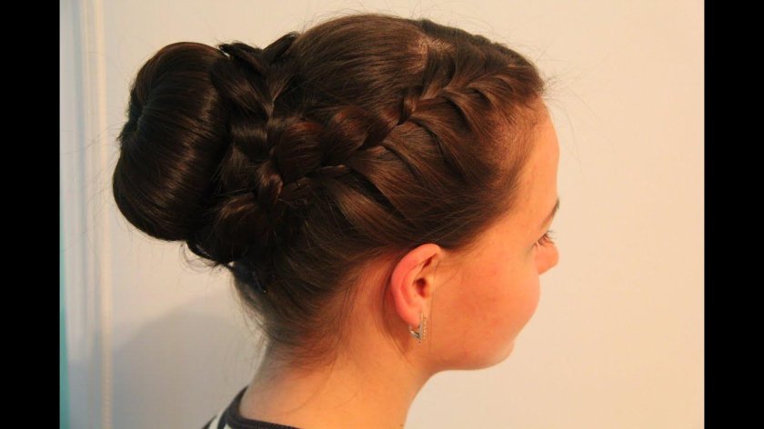 Прическа шишка