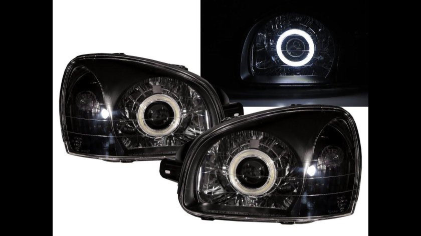 Линзы в фары хёндай Санта Фе Классик