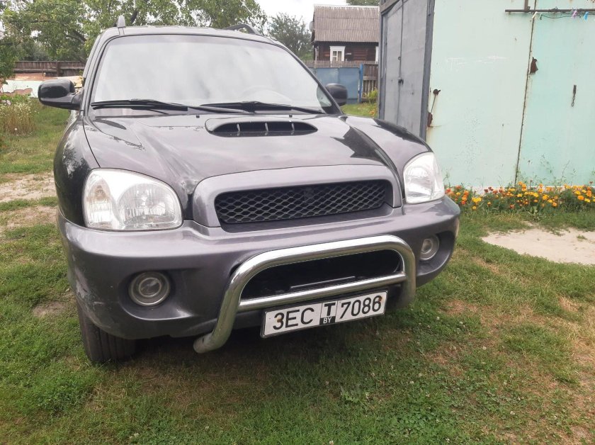 Решетка капота Хендай Санта Фе Классик 2008г