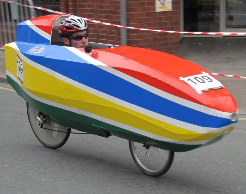 Рекорд скорости на веломобиле