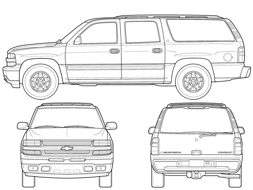 Chevrolet Tahoe 840 габариты