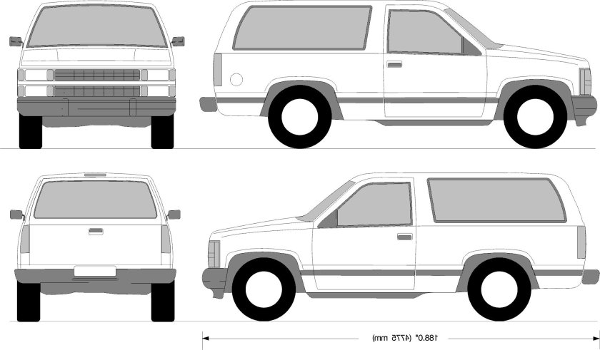 Шевроле Тахо 1995 года габариты