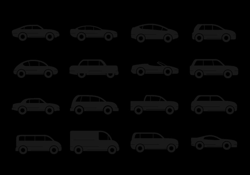 Машина сбоку флэт