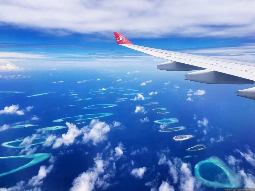 Мальдивы с самолета