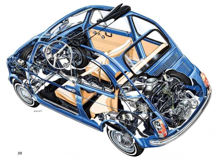 Fiat nuova 500 чертеж