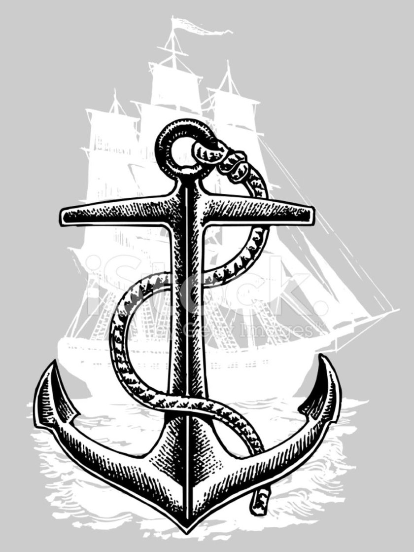 Якорь рисунок