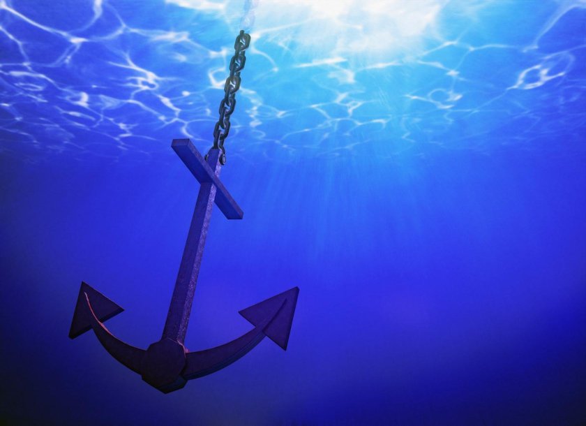 Якорь в воде